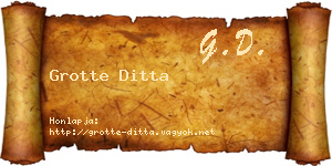 Grotte Ditta névjegykártya